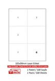 A1Etiket Tw-2303 Ebat 105 x 99 Lazer Etiket 1 A4 Sayfada 6 Etiket